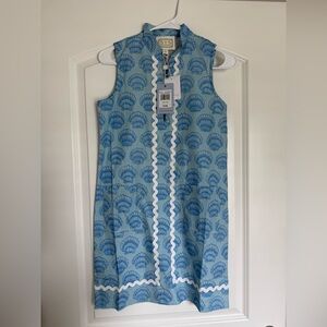 Sail to Sable Blue and White Kids Dress